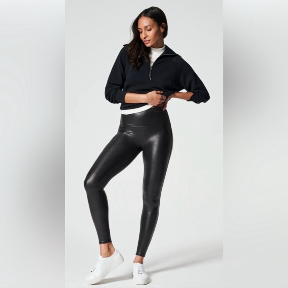 Spanx | SPANXshape Faux Leather Leggings | Black | Small